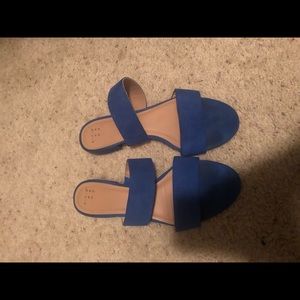 Blue Slide Sandals
